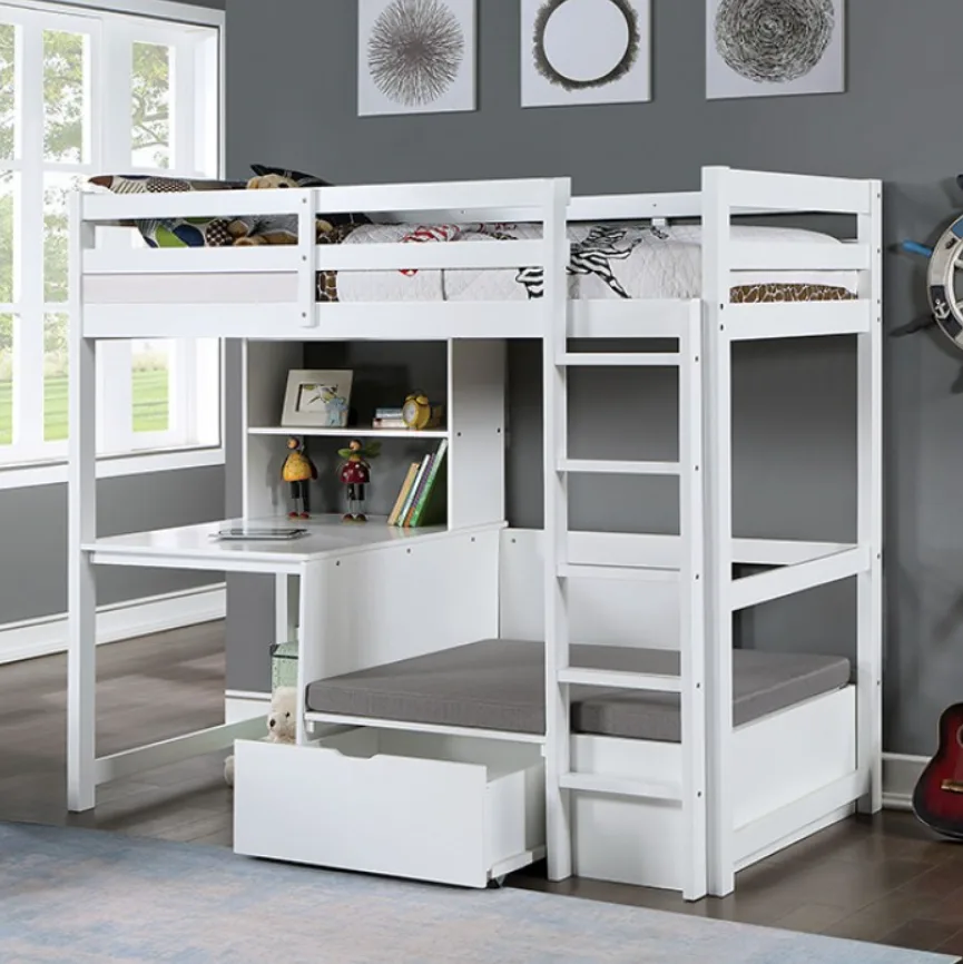 Callistus-WhiteTwin-Workstation-Loft-Bed-By-Furniture-Of-America