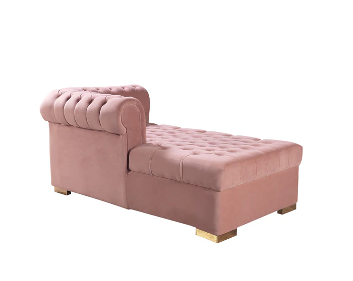Lauren Pink Velvet Double Chaise Sectional Sofa - Image 8
