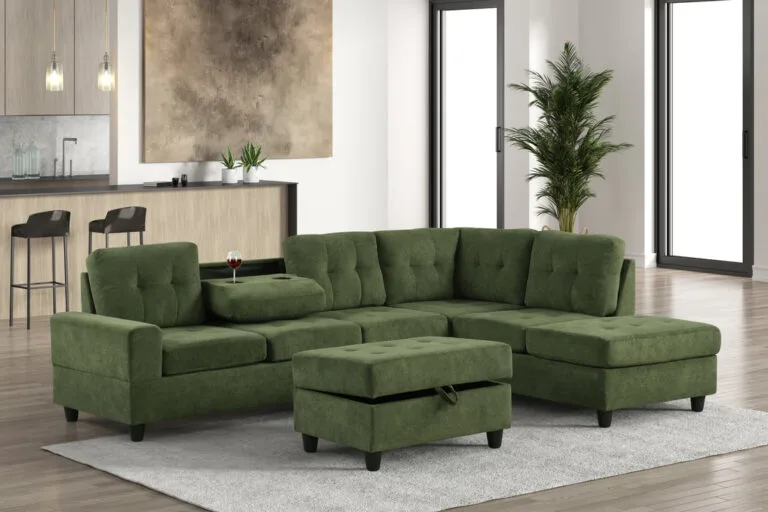 Heights-Green-Fabric-Sectional-2-Pieces-Set