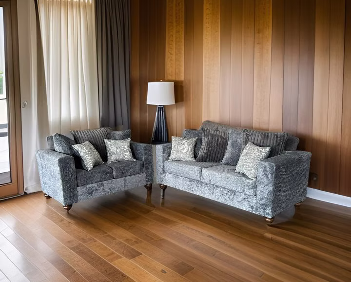 S310 Rivera Gray Sofa and Loveseat 3