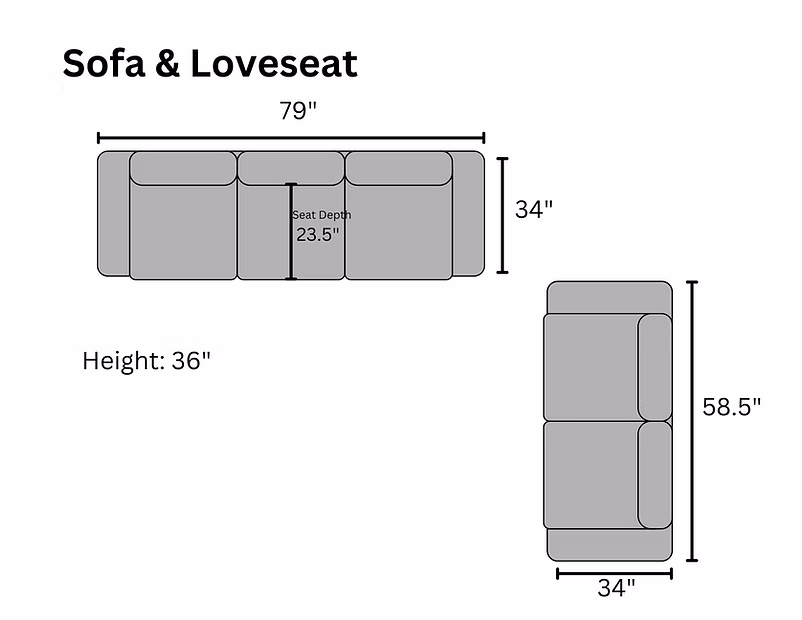 Rivera Sofa and Loveseat Gray - Image 2