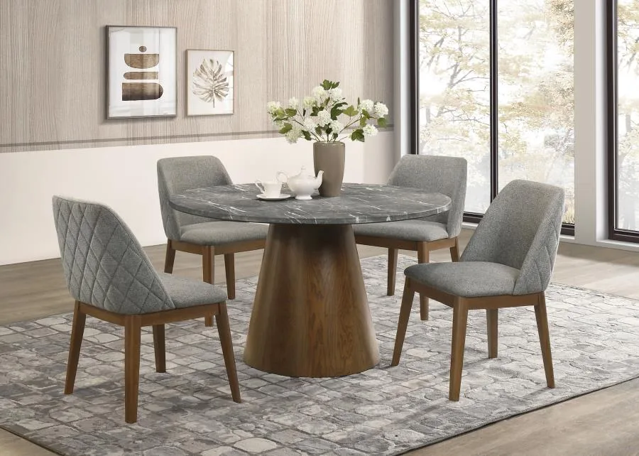 Franklin-5-piece-Round-Dining-Table-Set-Grey-and-Dark-Oak