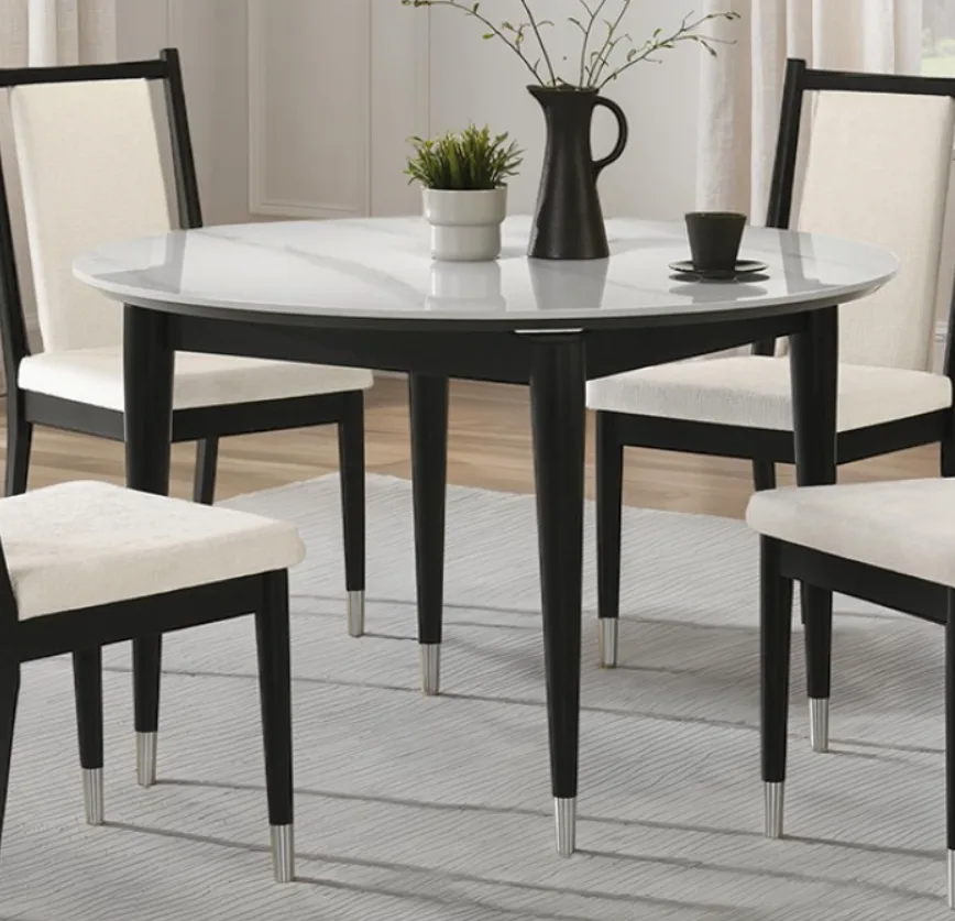 Maidstone-Round-Black-And-White-Dining-Set