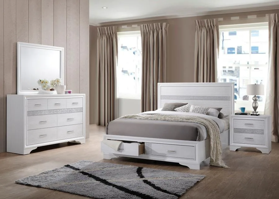 Miranda 4pcs Eastern King Bedroom Set White