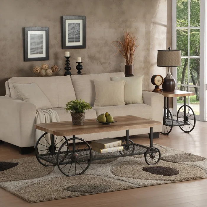 Francie 4 Pc Coffee Table Set White - Image 2