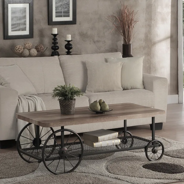 Francie 4 Pc Coffee Table Set White - Image 5