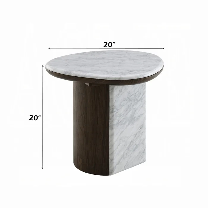 Haidar 3 Pc Coffee Table Set w/ Natural Marble - Image 12