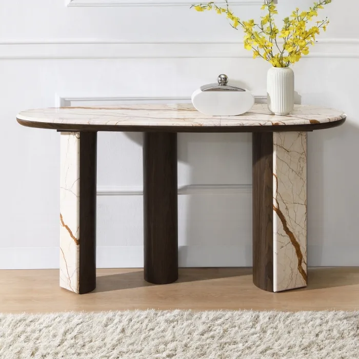Haidar 3 Pc Coffee Table Set w/ Natural Marble - Image 14