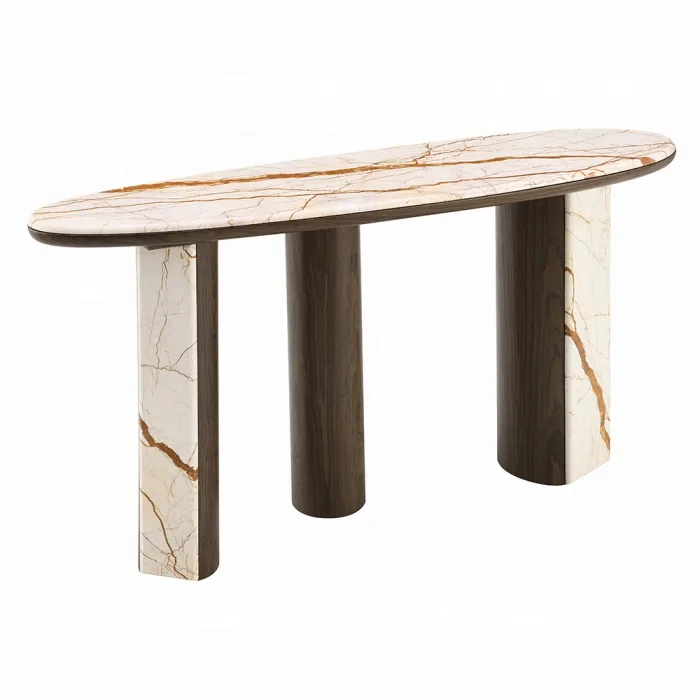 Haidar 3 Pc Coffee Table Set w/ Natural Marble - Image 15