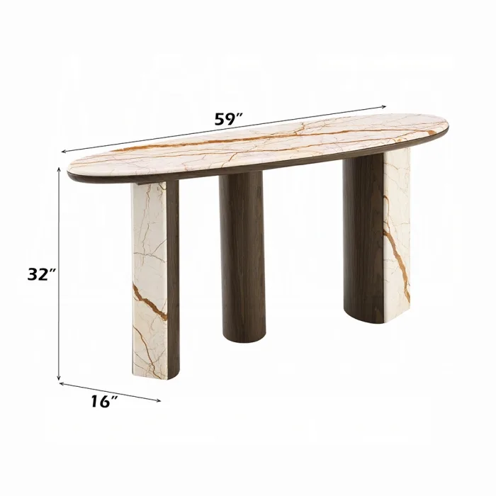 Haidar 3 Pc Coffee Table Set w/ Natural Marble - Image 18