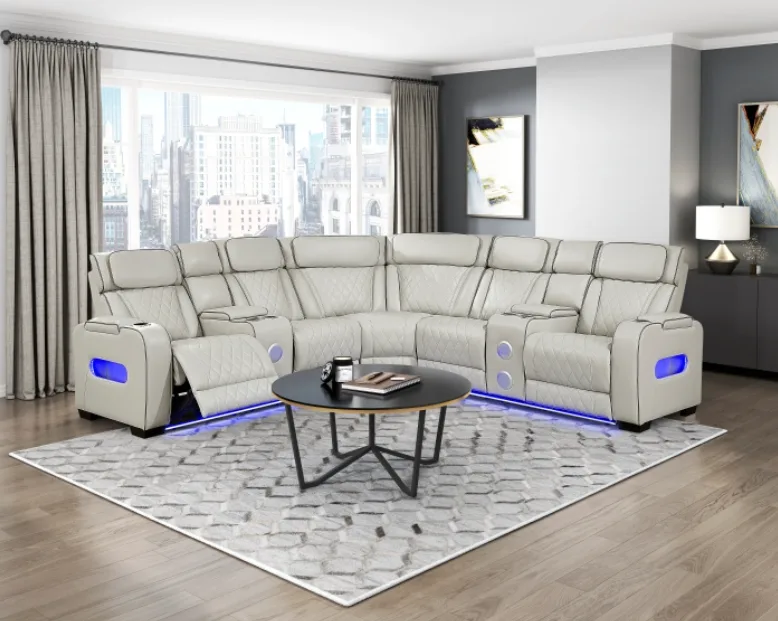 Fairway 3pcs Power Reclining Sectional With Console