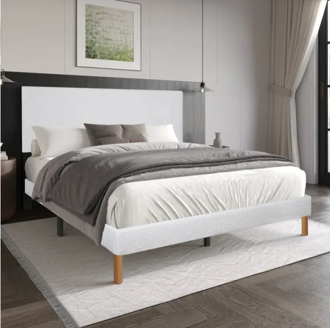 HH200 White Twin Platform Bed