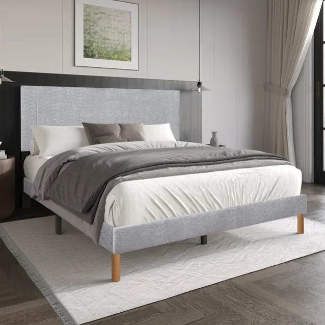 Light Gray Twin Platform Bed