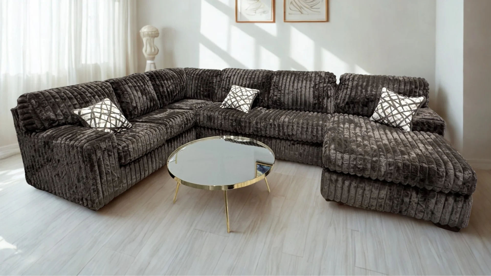 Austin 3 Pcs Sectional Chocolate