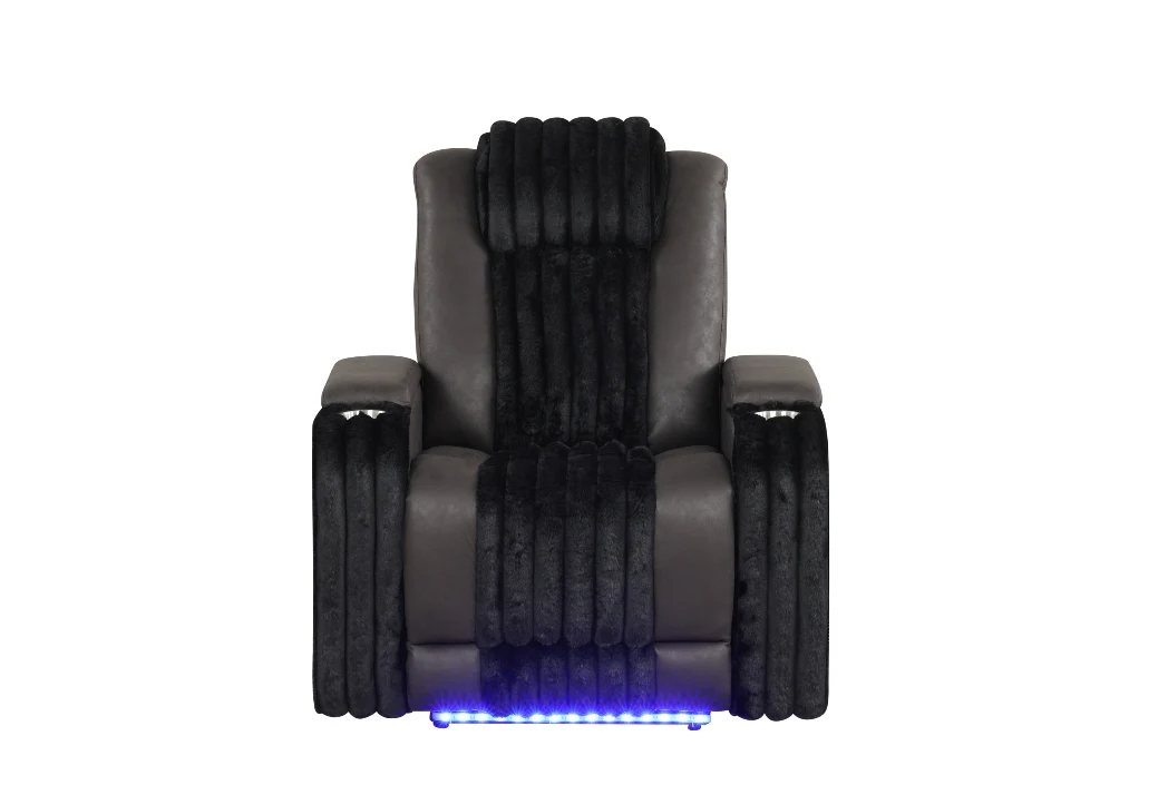 Lita Reclining Living Room Set Black - Image 8