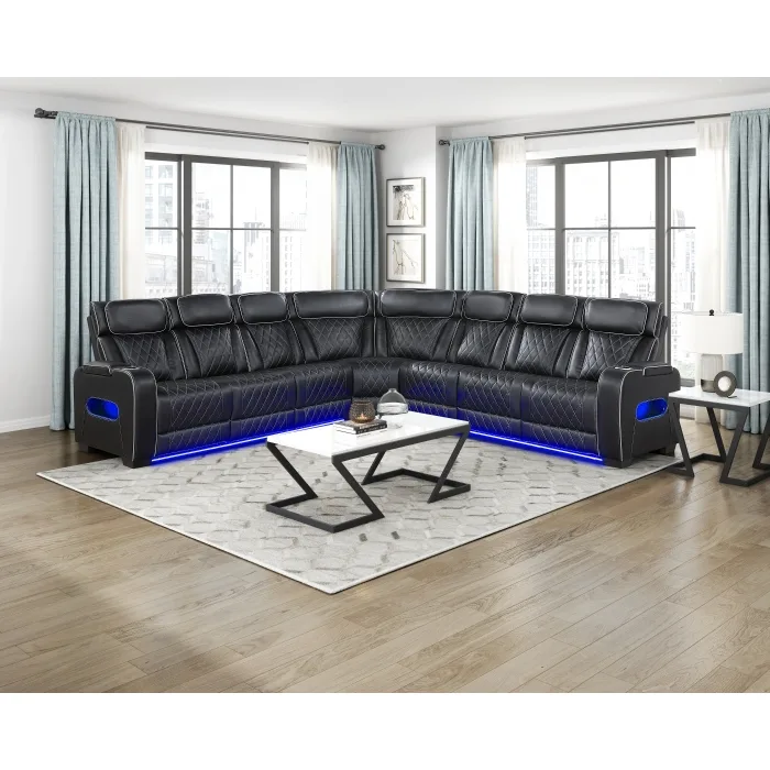 Fairway Black Sectional Sofa - Image 2