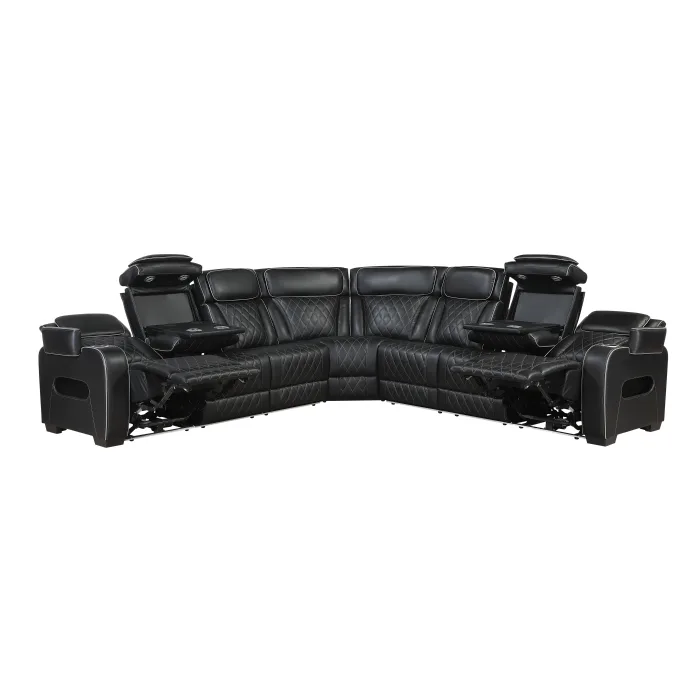 Fairway Black Sectional Sofa - Image 4