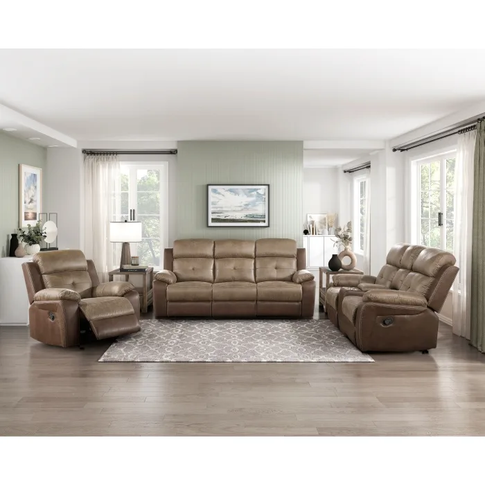 Glendale Brown Sofa And Loveseat