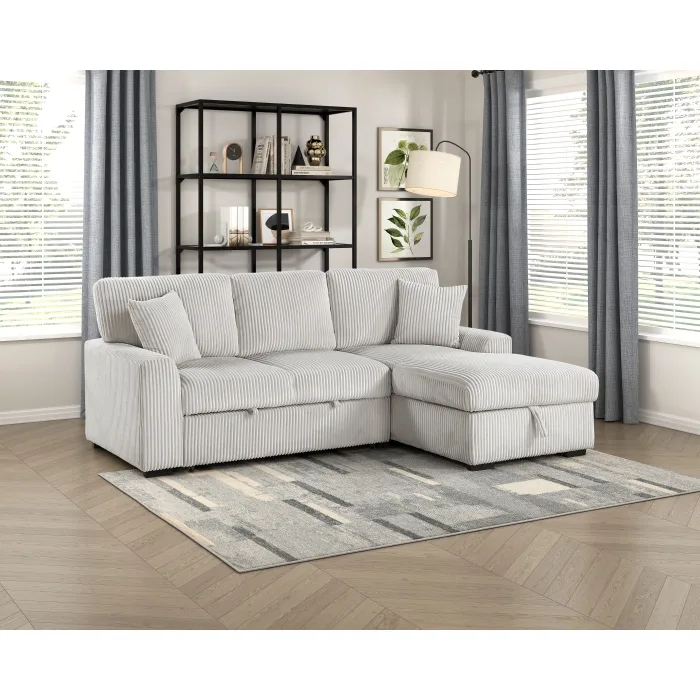 Marsh Gray Sectional Right Chaise With Bed