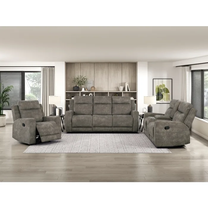 Muncie Brown Reclining Sofa And Loveseat