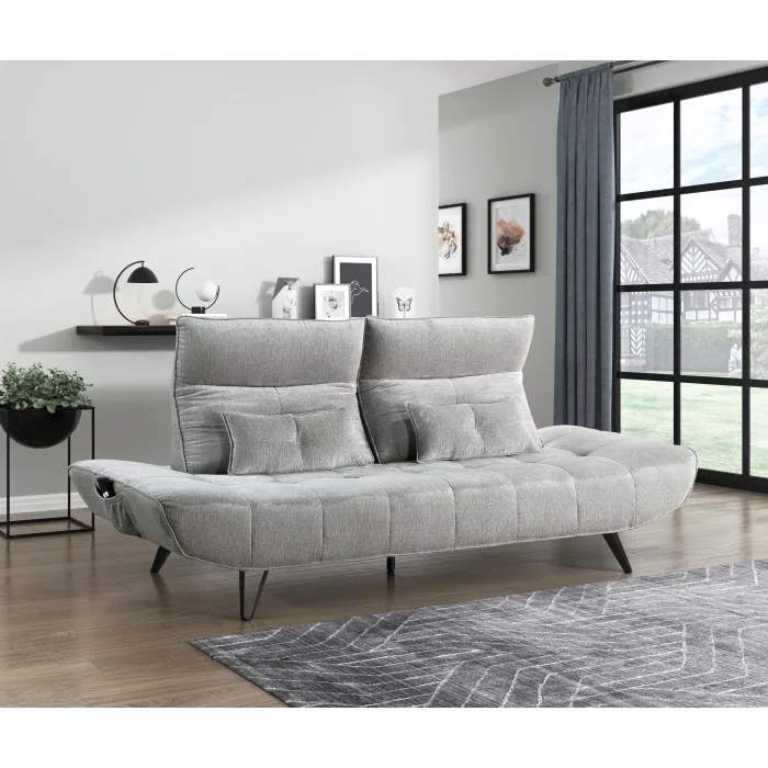 Quonsett Gray Sofa with Power Adjustable Seat
