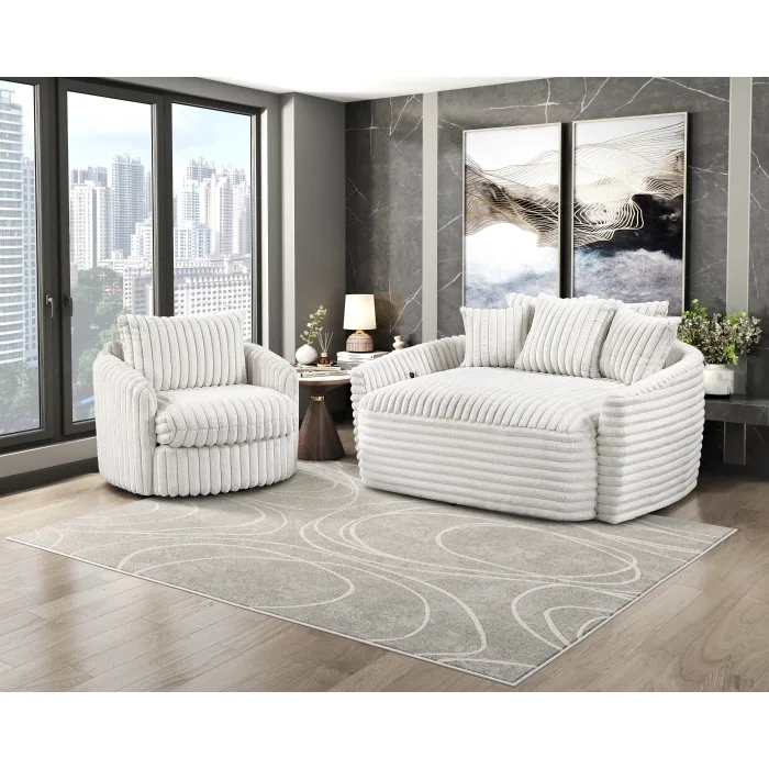 Tomball Beige Oversized Chaise Lounge