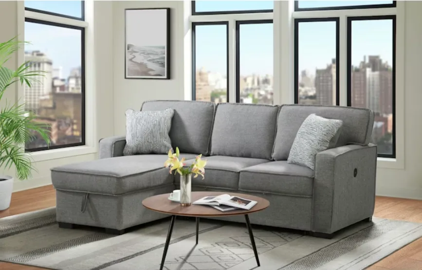 Caracas Grey Sectional With Pull Out Bed