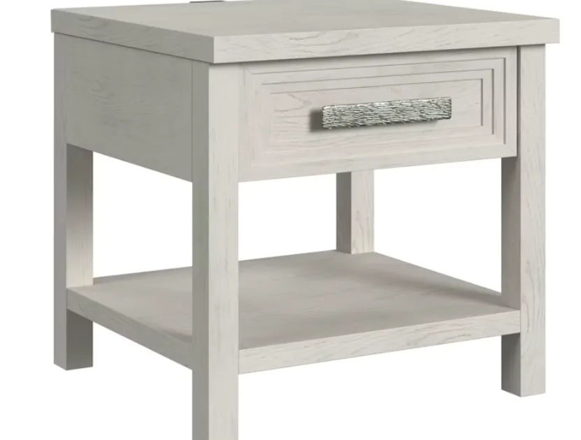 Avalanche Antique White Occasional Living Room 3 Table Set - Image 3