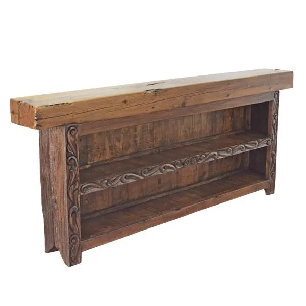 Rustic Beam Console Hand Carved Beam Console | Fine Home Furniture
