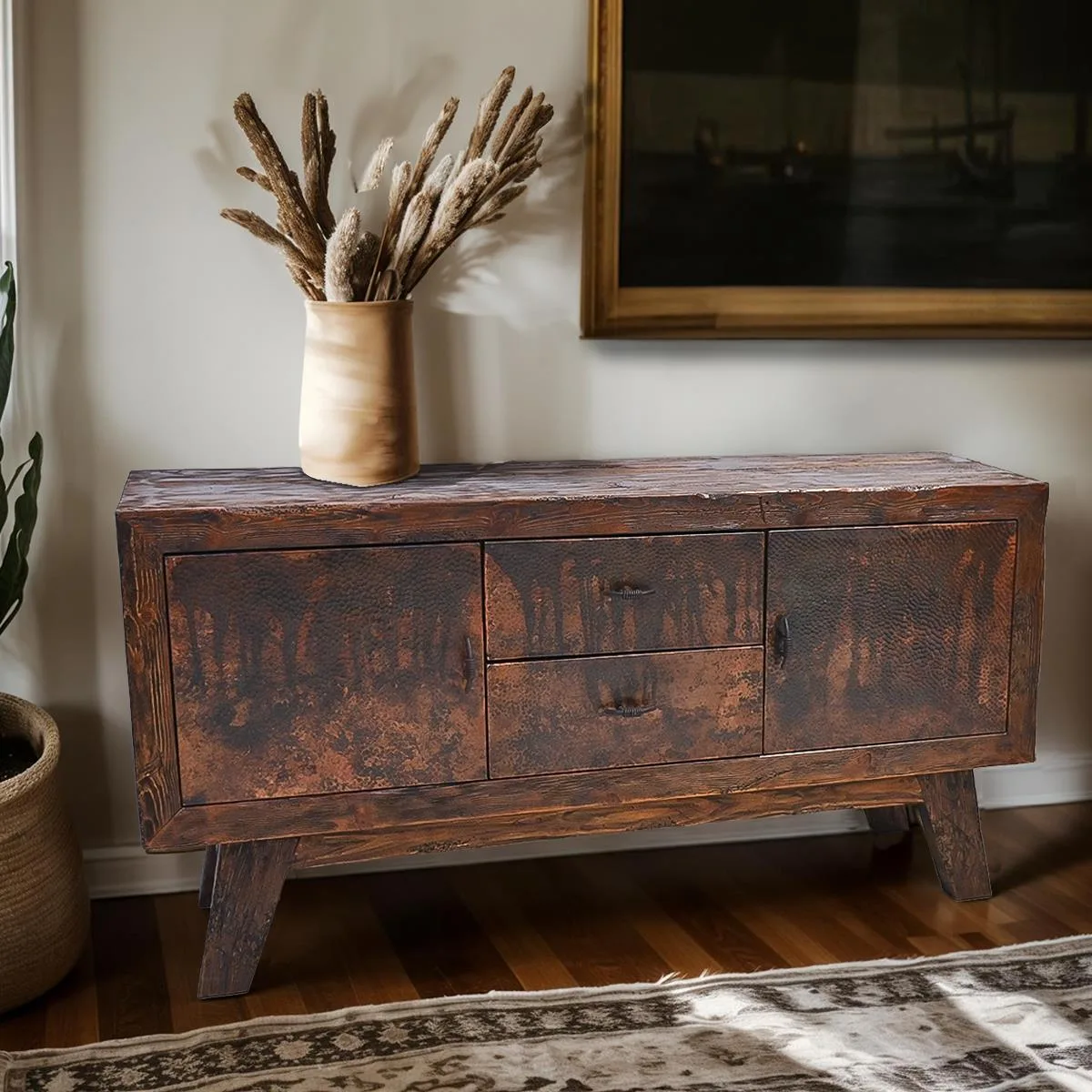Copper Verdigris Entry Console