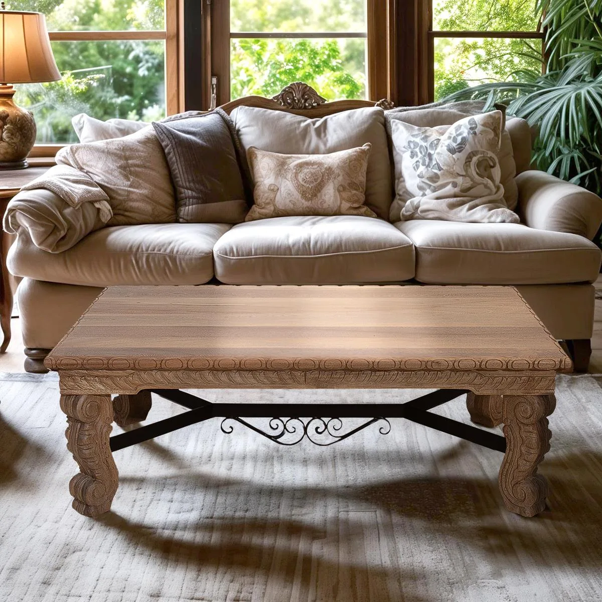 Rosewood Carved Coffee Table