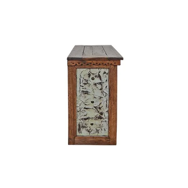 Buffet With Turquoise Tin Panels - Image 3