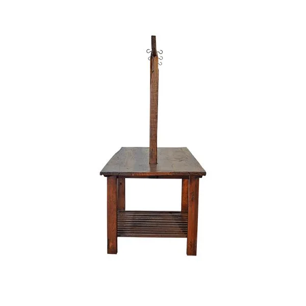 Dark Wood Kitchen Island With Hooks - Image 3