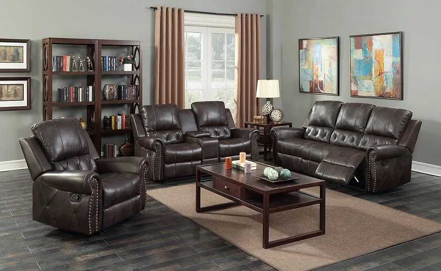 Brown Leather Sofa And Loveseat