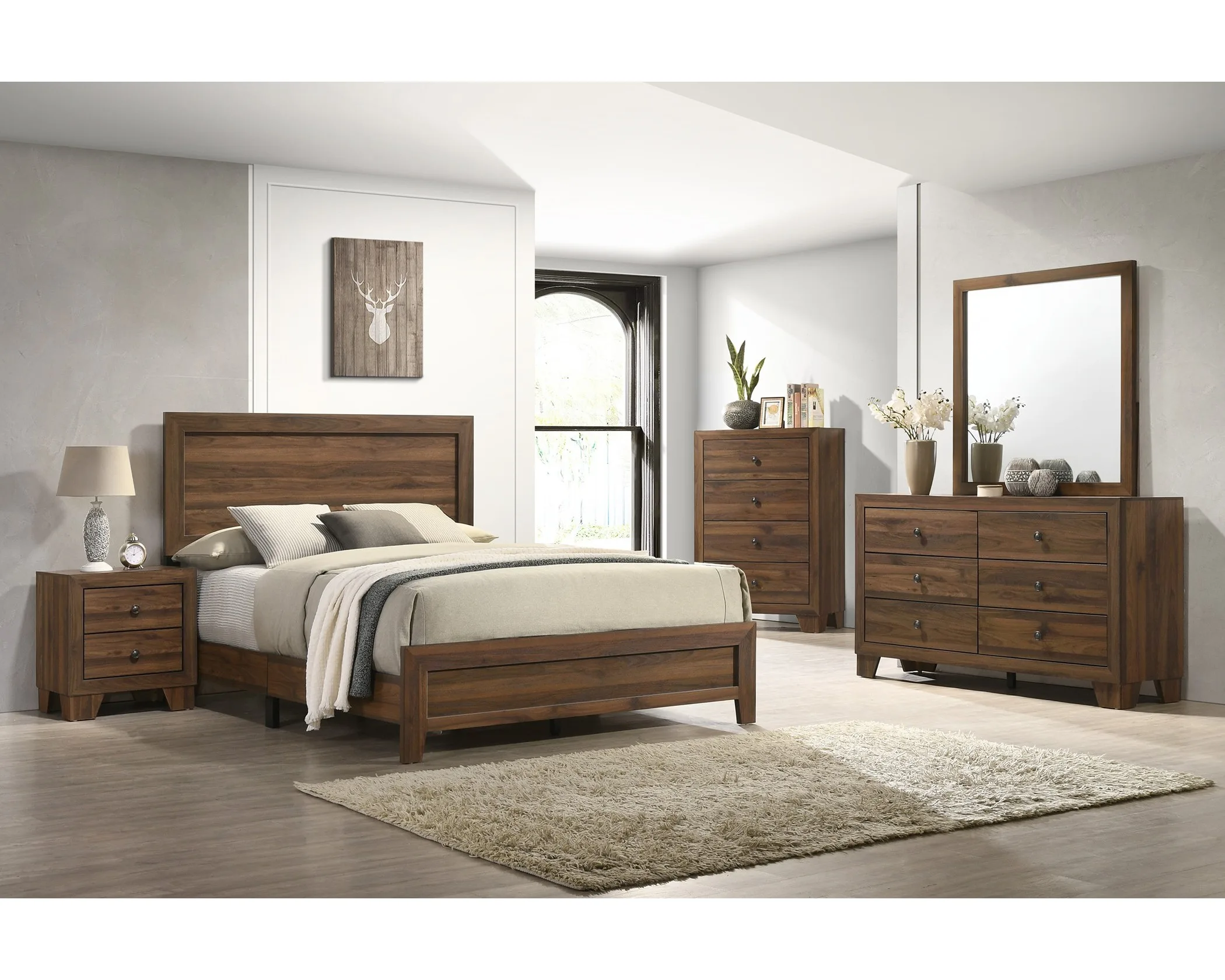 Millie Dark Finish Queen Bedroom Set
