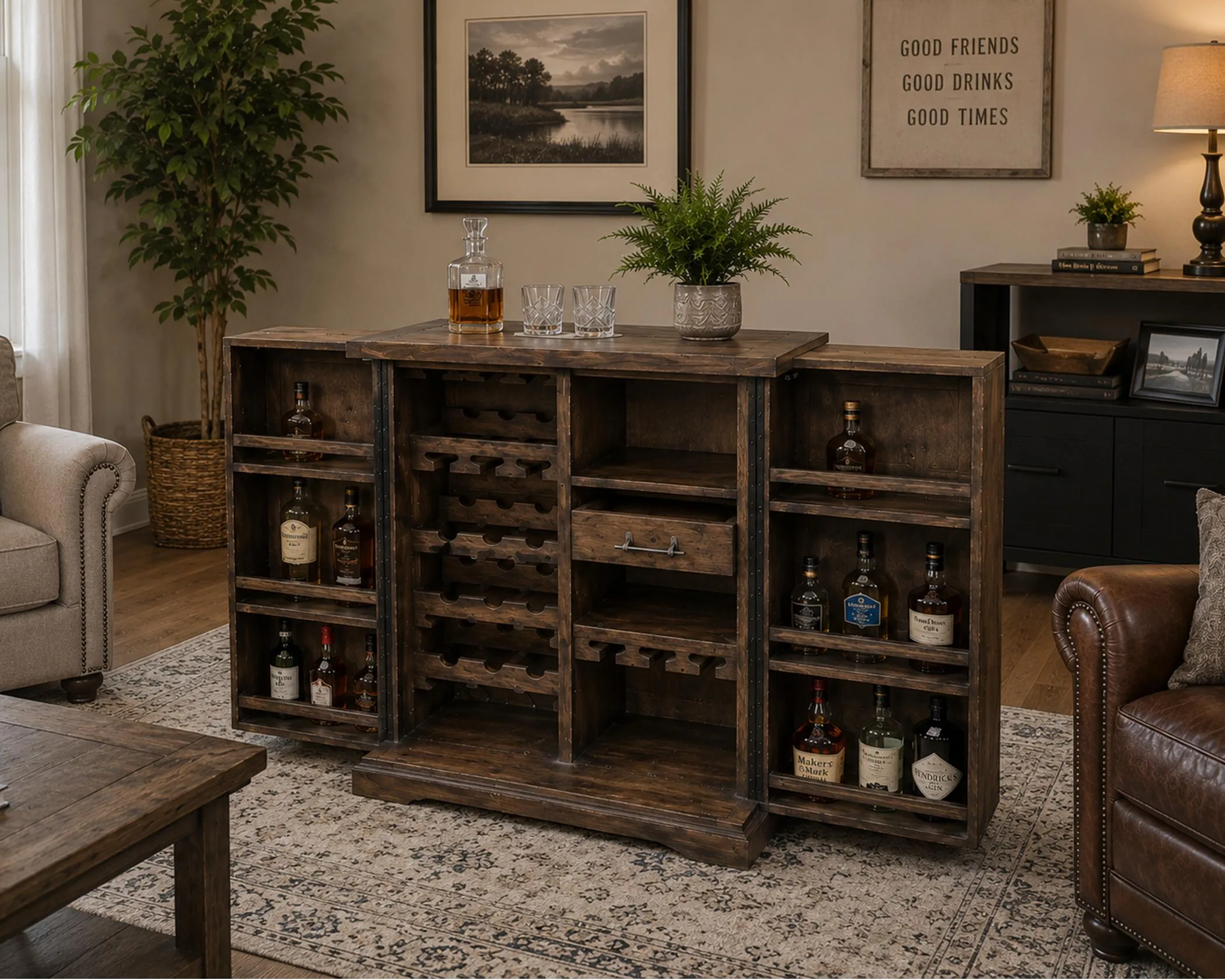 Medium Walnut Bar