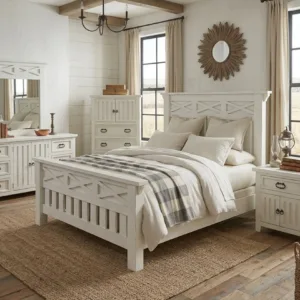 Las Cruces White Queen Bedroom Set