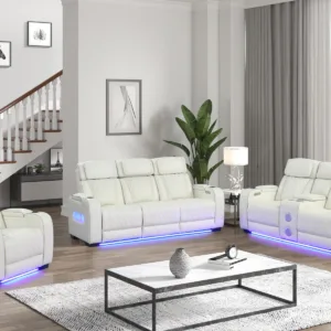 Titan 2 Pc White Sofa Set