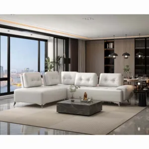 Turano Sectional White Sofa