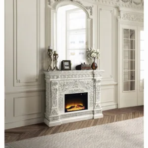 Vanaheim Antique White Fireplace