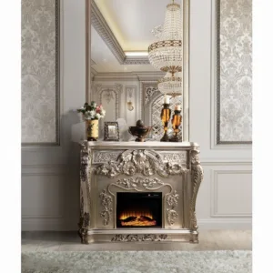 Sorina Antique Silver Fireplace