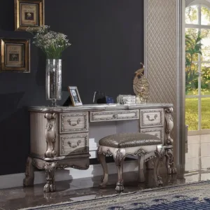 Dresden Vintage Bone White Vanity Desk