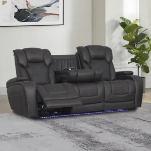Wendell Power Motion Sofa w/Dropdown Table, Storage, USB & LED