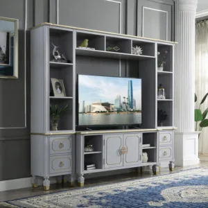 House Marchese Pearl Gray Entertainment Center