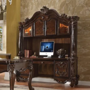 Versailles Cherry Oak Executive Computer Desk W/Hutch